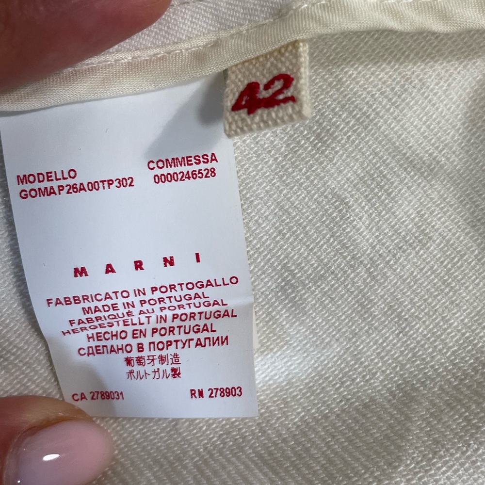 MARNI women’s size 42 “old money” aesthetic cream midi skirt with slit - Picture 5 of 5